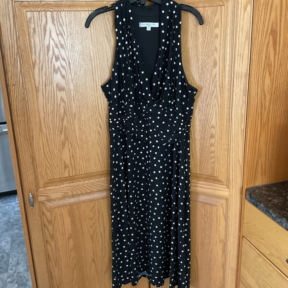 Black and Beige Halter Midi dress